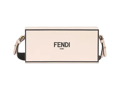 FENDI Horizontal Box Leather Bag "Pink Beige"