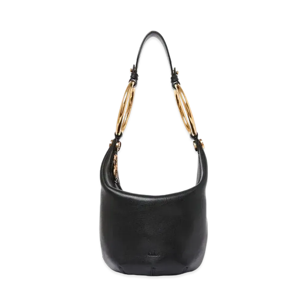 Chloe Small Bracelet Handbag In Grained Leather "Black"