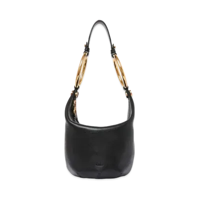 Chloe Small Bracelet Handbag In Grained Leather "Black"