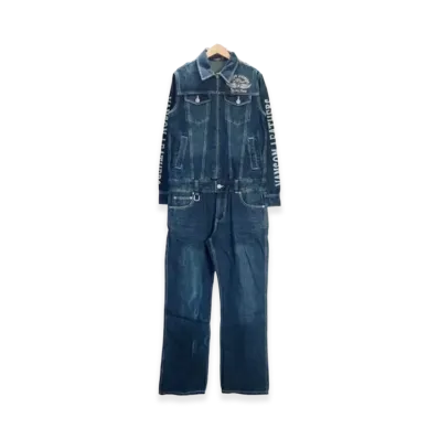VANSON Wings Star Embroidered Denim Coverall "Indigo A"