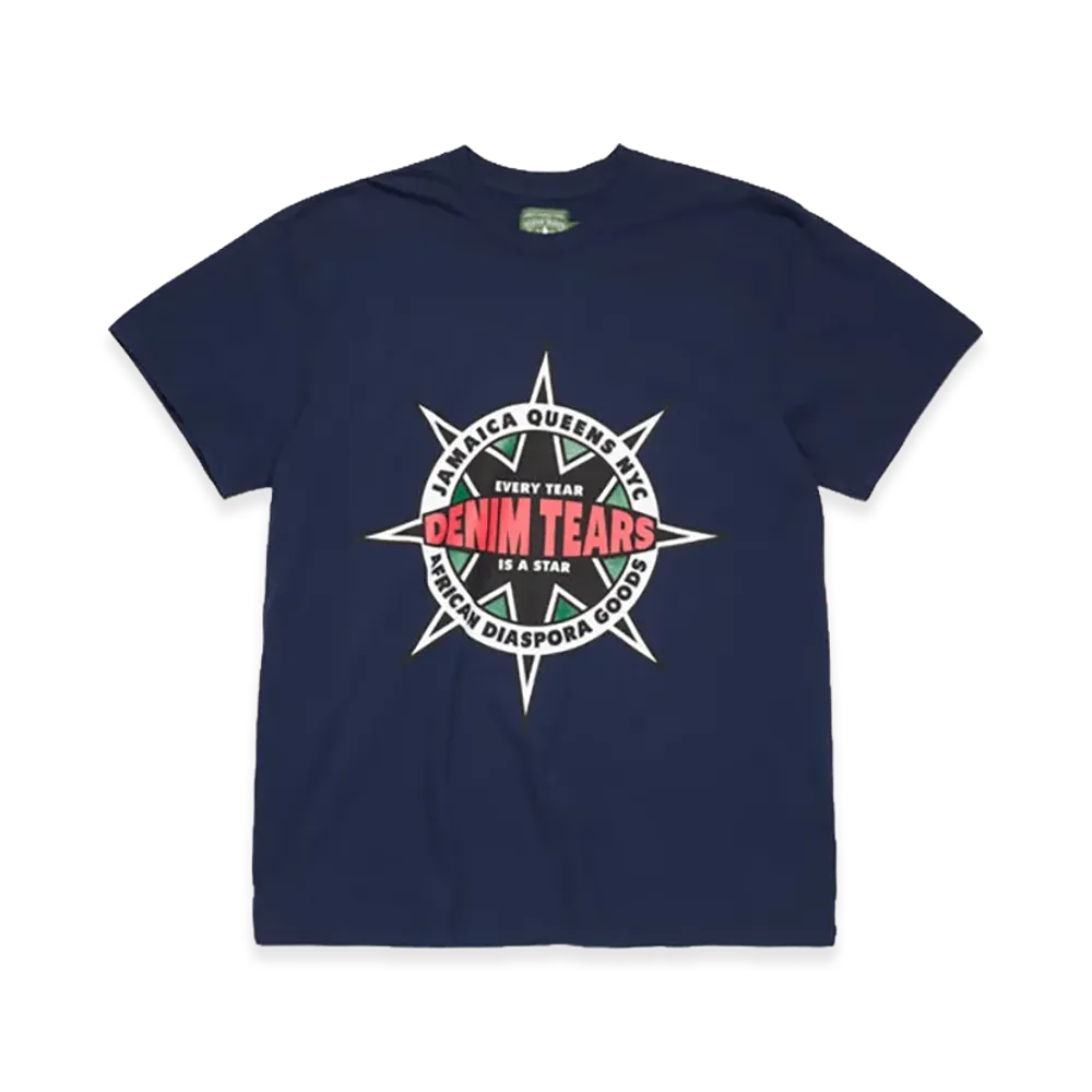 DENIM TEARS Libertas Star Tee "Navy"
