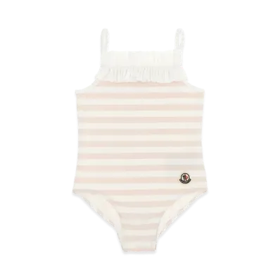 MONCLER Kids Striped One-Piece Swimsuit "Pink"