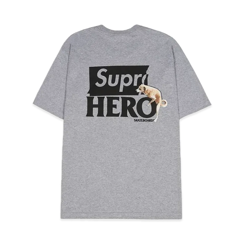 Supreme x ANTIHERO Dog Tee "Heather Grey"