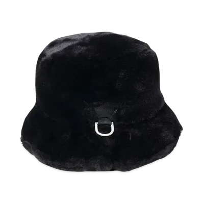 FORSOMEONE FUR BUCKET HAT "BLACK"