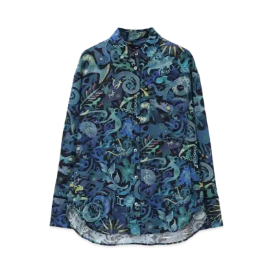 Paul Smith Women's Zodiac Long Sleeve Shirt "Blue"