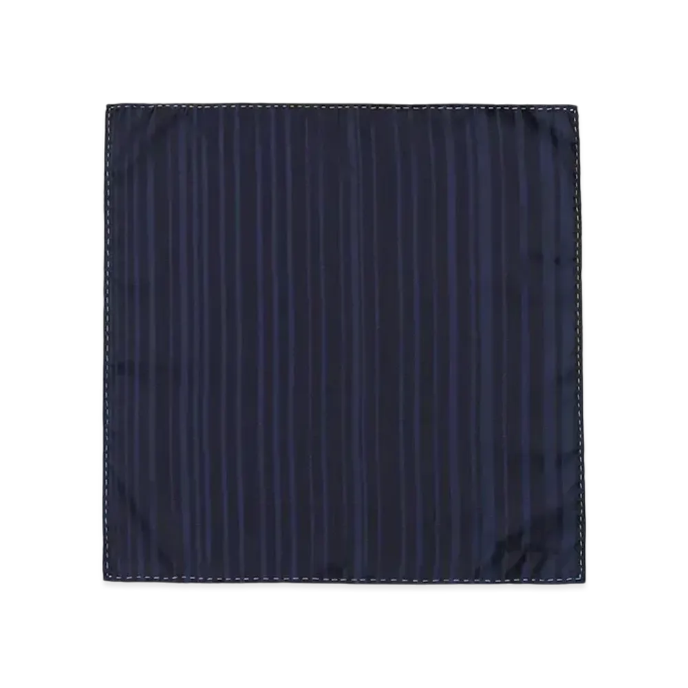 Paul Smith Shadow Stripe Pocket Square "Navy"