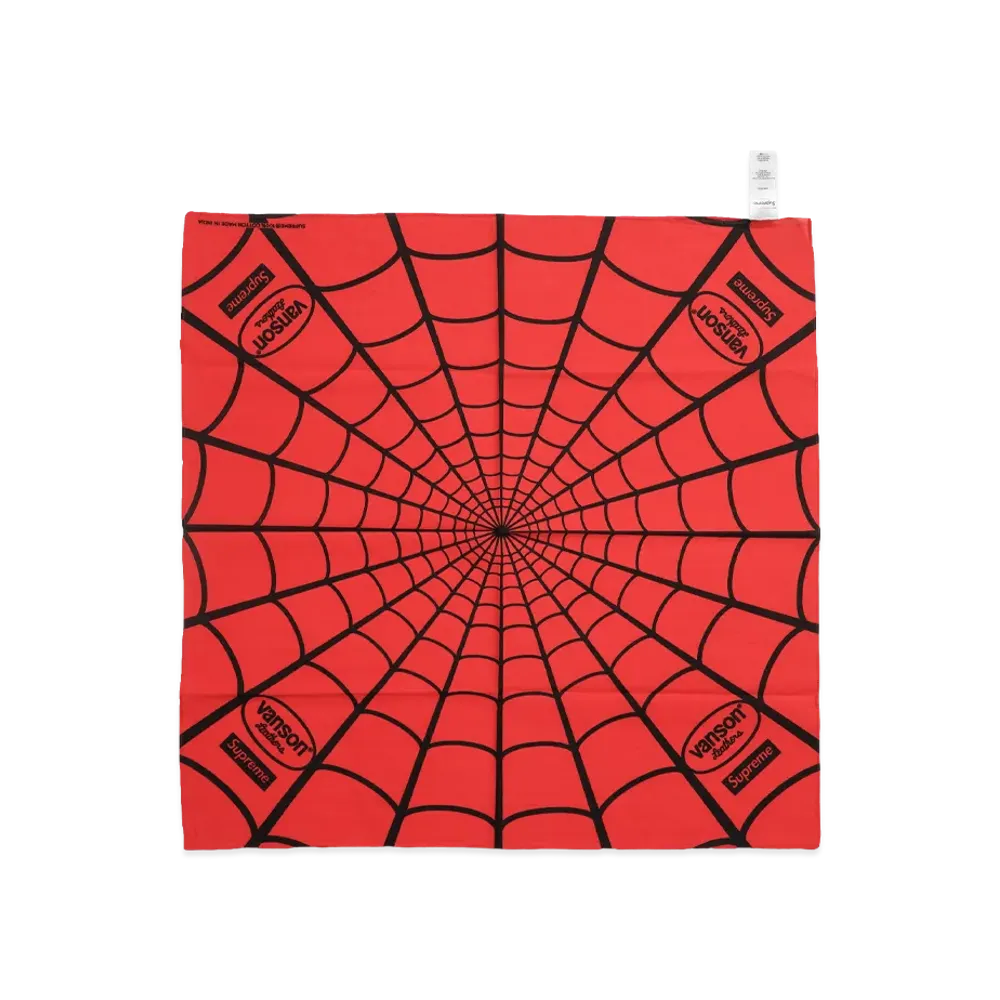 Supreme x Vanson Leathers Spider-Man Bandana "Red"
