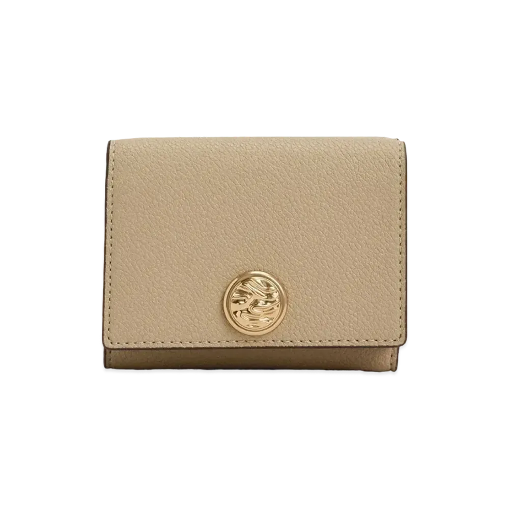 CHARLES & KEITH Blair Metallic Accent Short Wallet "Sand"