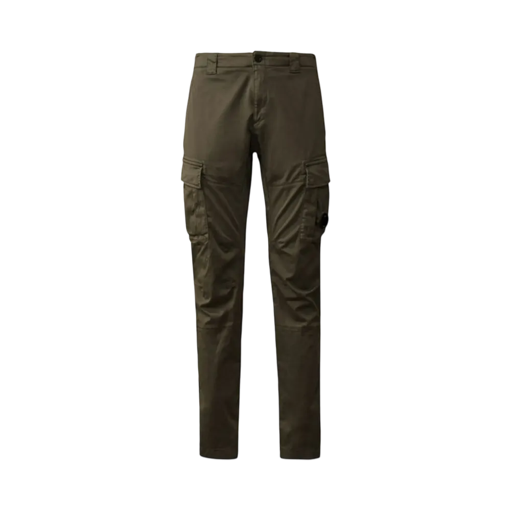 C.P. Company Stretch Sateen Cargo Lens Pants "Smoked Pearl Grey"
