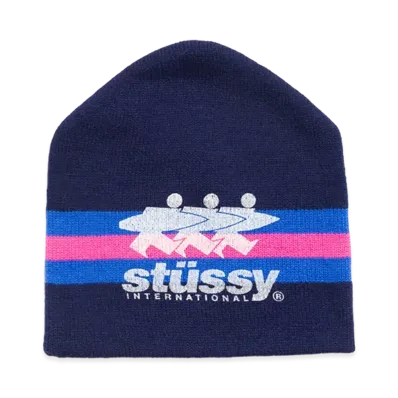 Stussy Stripe Ski Beanie "Navy"