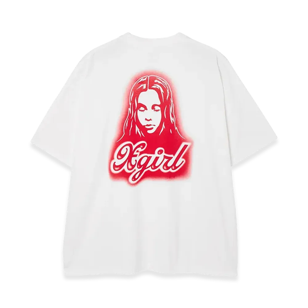 X-Girl Spray Face S/S Big Tee Dress "White"