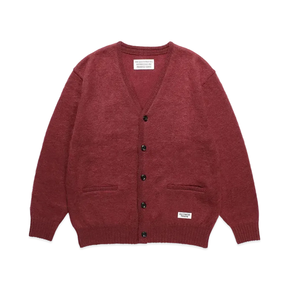 WACKO MARIA Mohair Knit Cardigan "Red"
