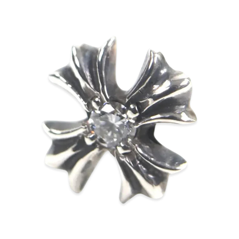 Chrome Hearts CH Plus Stud 1 Diamond Earring "Silver"