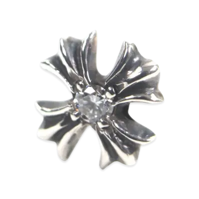 Chrome Hearts CH Plus Stud 1 Diamond Earring "Silver"
