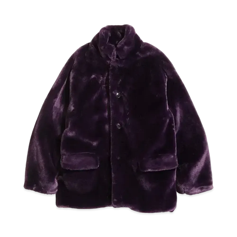 Needles S.C. CAR COAT - FAUX FUR "Purple"