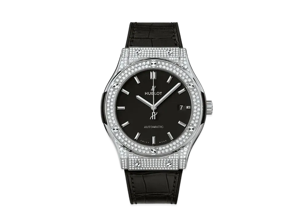 HUBLOT Classic Fusion Titanium Pave 45mm