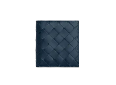 Bottega Veneta Slim Bi-Fold Wallet "Deep Blue"