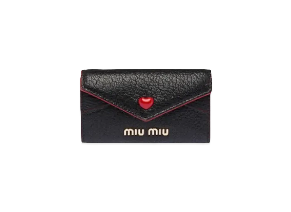 MIU MIU Madras Love Key Case "Black"