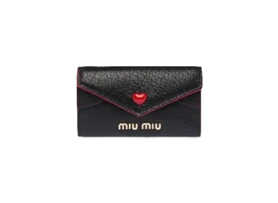 MIU MIU Madras Love Key Case "Black"