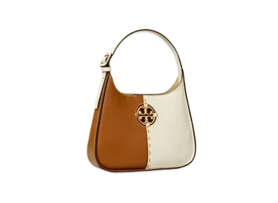Tory Burch Miller Color-Blocked Small Classic Shoulder Bag "Classic Brown/New Ivory"