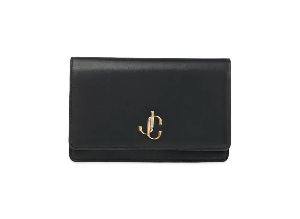 Jimmy Choo Palace Smooth Calf Leather Mini Bag With JC Logo "Black"