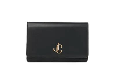 Jimmy Choo Palace Smooth Calf Leather Mini Bag With JC Logo "Black"