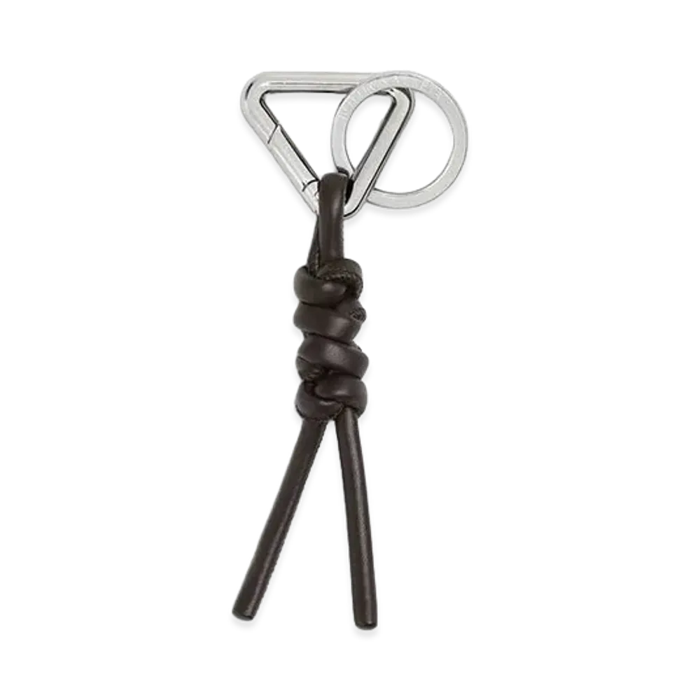 Bottega Veneta Triangle Keyring "Fondente"