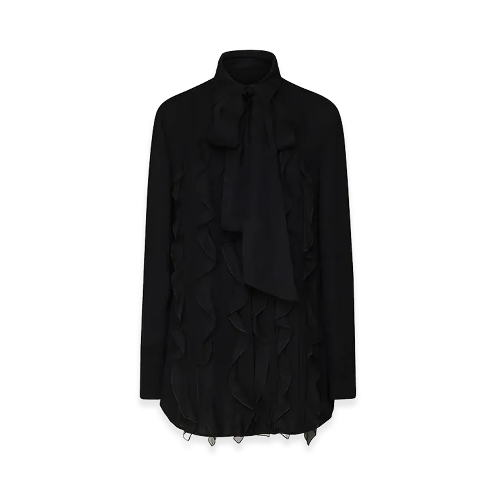 Valentino Women's Long Sleeve Shirt "Black"