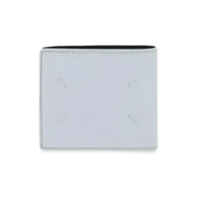 Maison Margiela Wrinkled Leather Bi-fold Wallet "White"