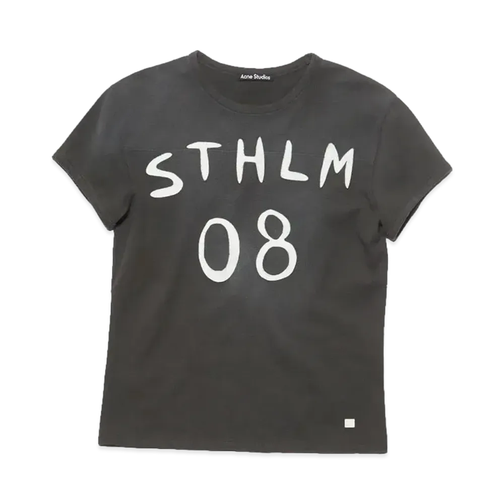 Acne Studios Patch Print T-Shirt "Carbon Gray"