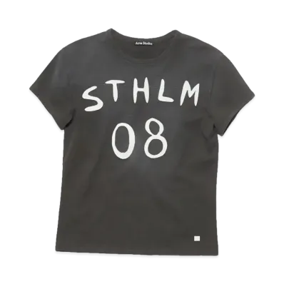 Acne Studios Patch Print T-Shirt "Carbon Gray"