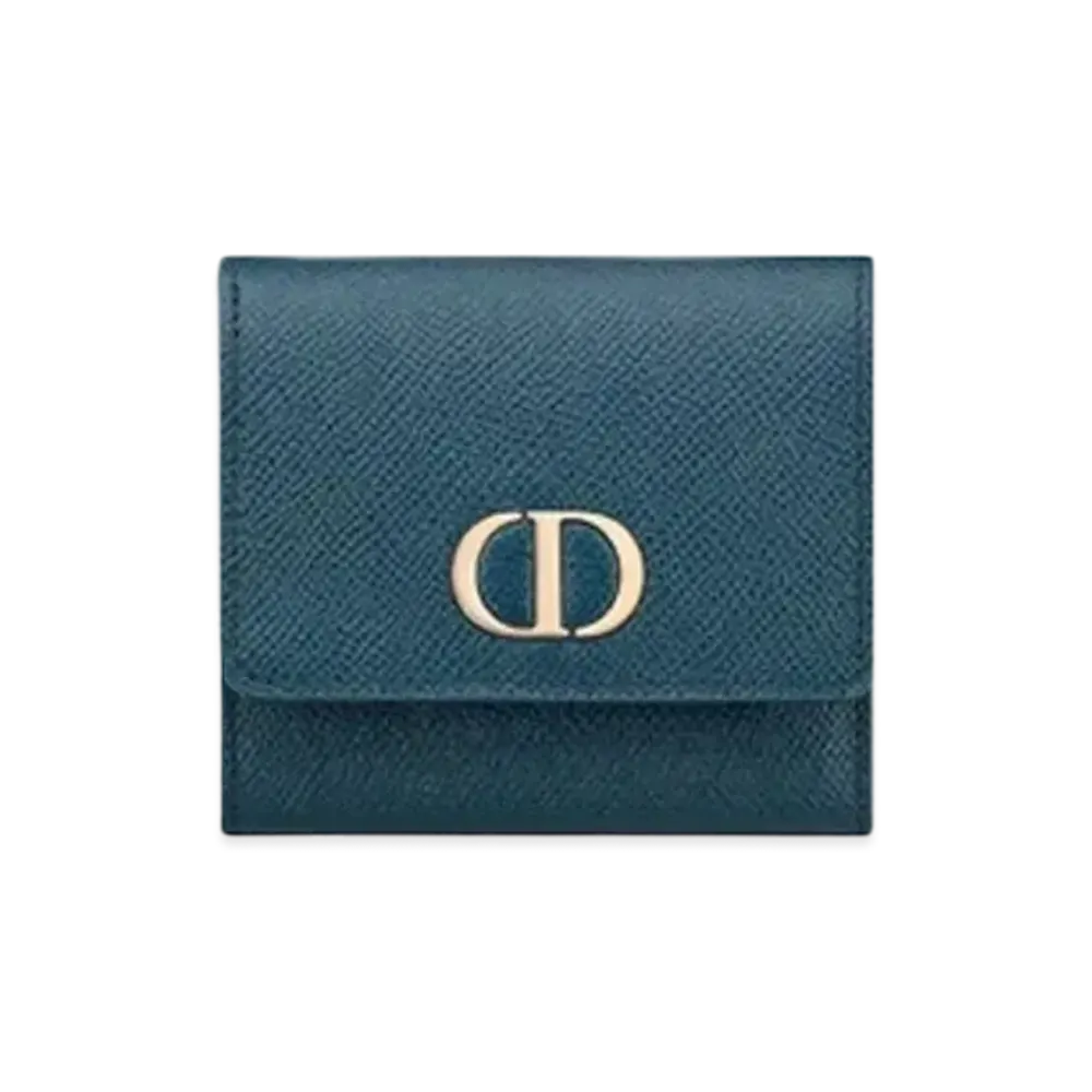Dior 30 Montaigne Lotus Wallet "Blue"