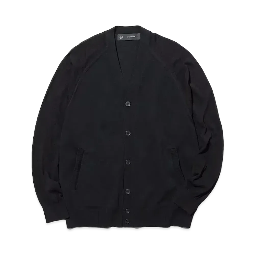 GU x UNDERCOVER Sheer Combination Knit Cardigan "Black"