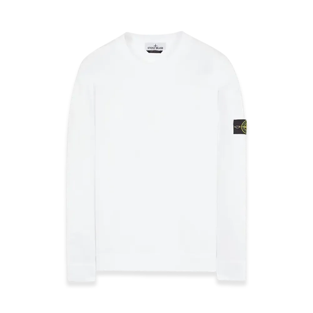 Stone Island 63750 Heavy Cotton Fleece Crewneck Sweatshirt - 23FW "White"