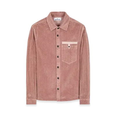 Stone Island 11811 Cotton Corduroy 400 Shirt - 22FW "Rose Pink"