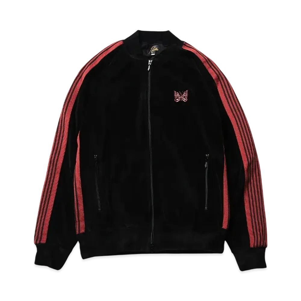 NEEDLES Rib Collar Track Jacket - C/Pe Velour "Black"