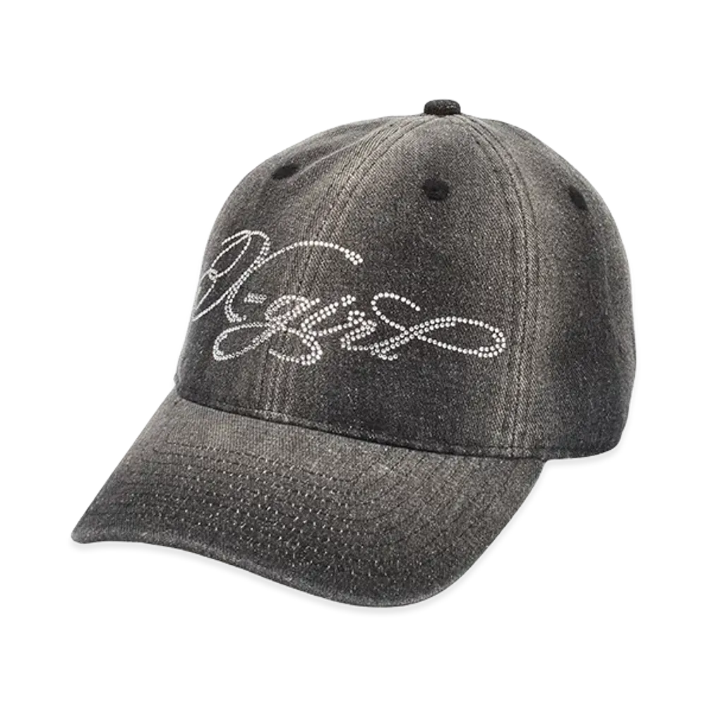X-Girl Women's Rhinestone Logo Denim Cap "Black"
