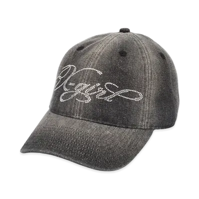 X-Girl Women's Rhinestone Logo Denim Cap "Black"