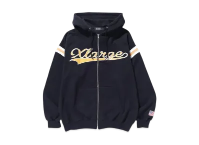 XLARGE LINE ZIP UP HOODED SWEATSHIRT "BLACK"