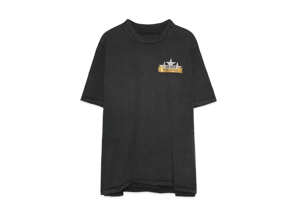 AMIRI VINTAGE AMIRI CRYSTAL STAR TEE "BLACK"