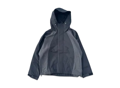 9090 Piping Shell Hooded Jacket "BLACK"