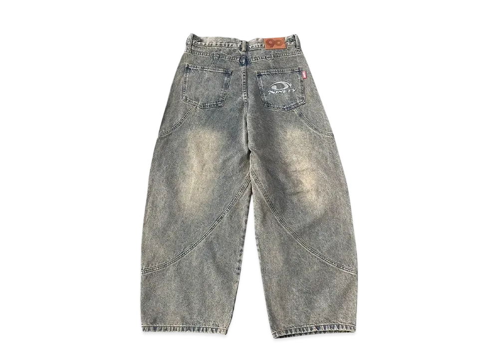 9090 Yoke Denim Ballon Pants "BROWN BEIGE"