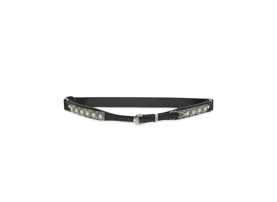 TOGA VIRILIS Concho leather belt "BLACK"