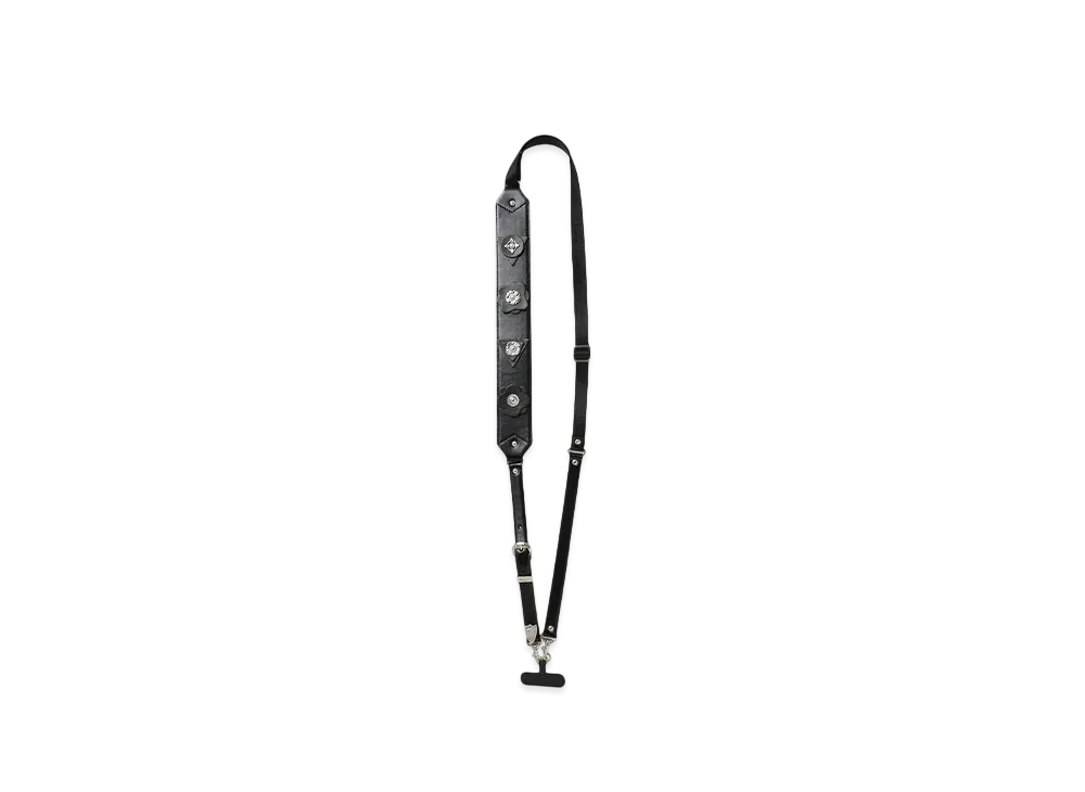 TOGA VIRILIS Leather phone strap "BLACK"