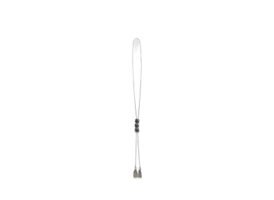 TOGA VIRILIS Metal fringe loop tie "SILVER"