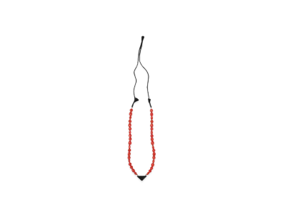 TOGA VIRILIS Triangle pearl necklace "RED"