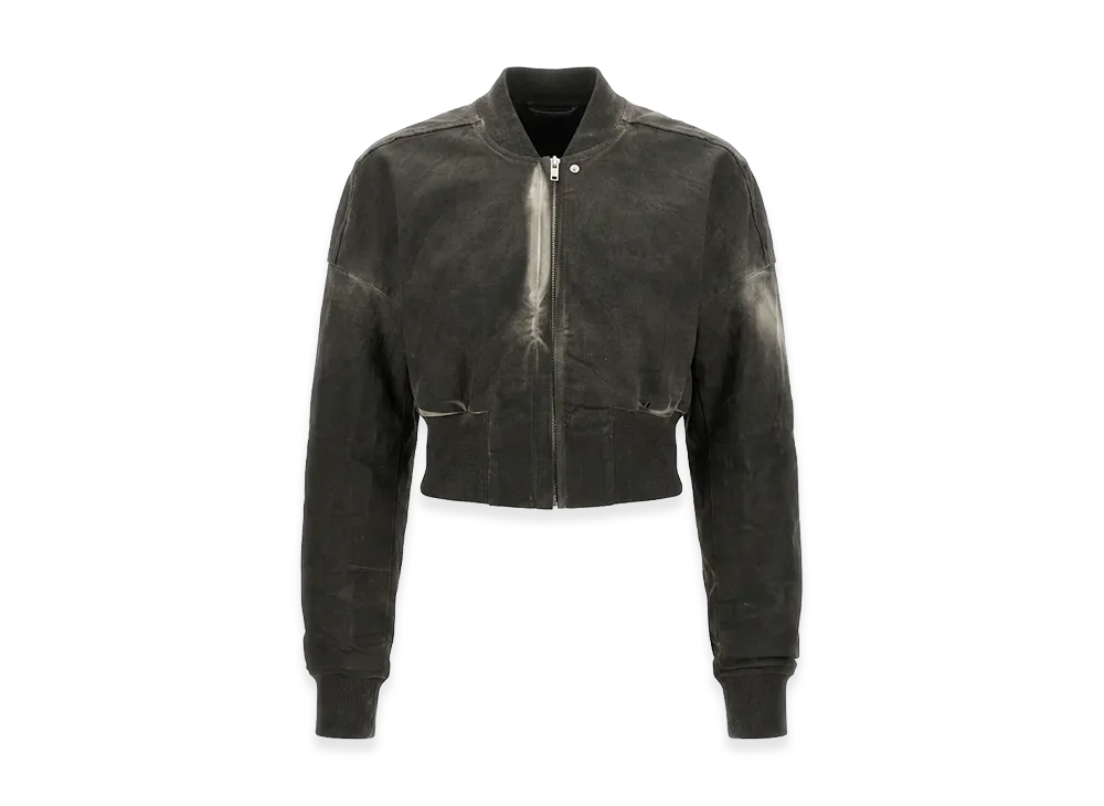 Rick Owens DRKSHDW Women's Cropped Bomber Jacket Flight Jkt "Gray"