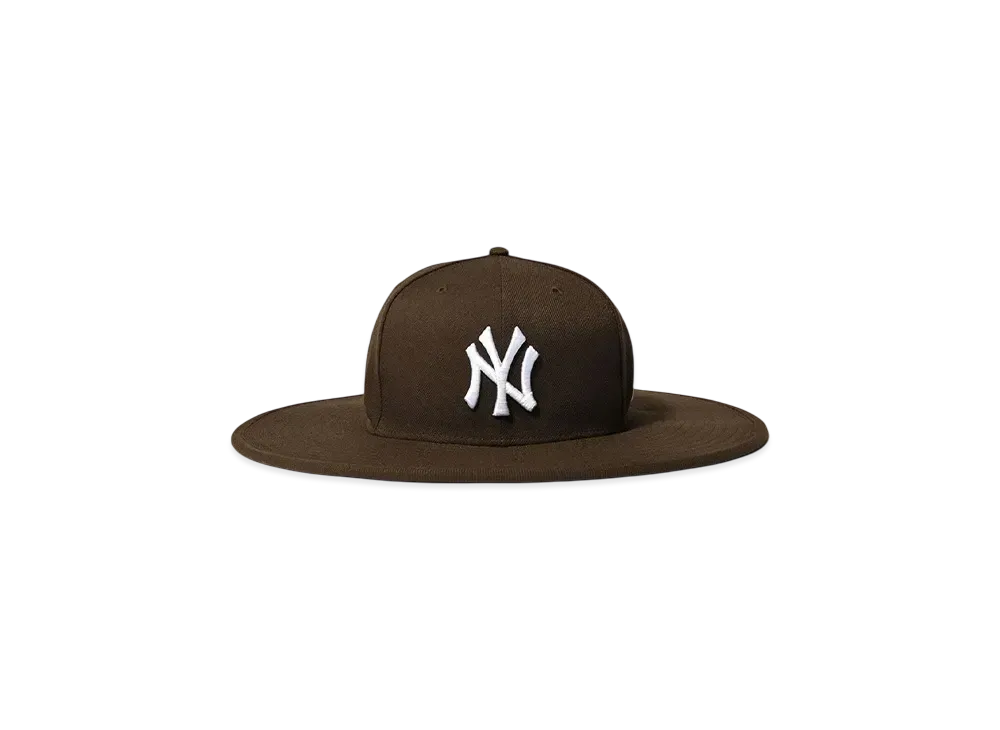 HOME GAME NEW YORK YANKEES CO FITTED LONG BRIM HAT "WALNUT"
