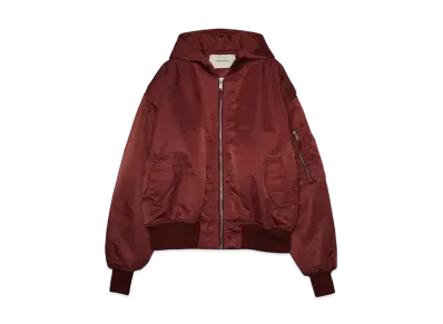 Entire Studios HOODED BROAD BOMBER "GARNET"