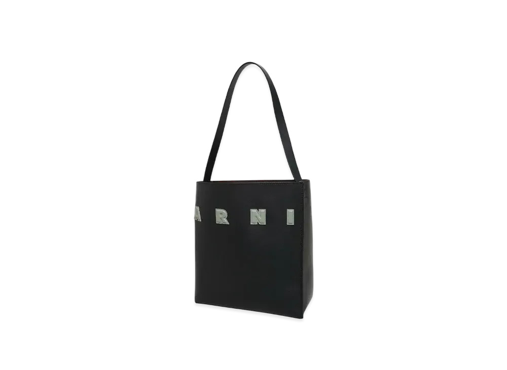 MARNI SHOPPING BAG "BLACK/STEPPE"